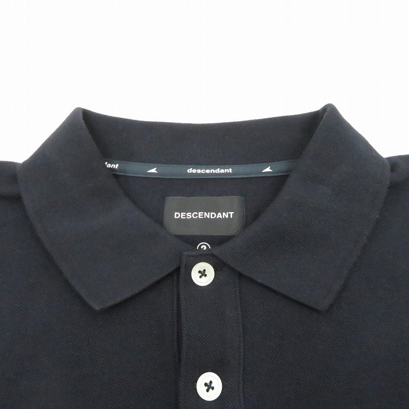 DESCENDANT | ディセンダント CACHALOT POLO SS ポロシャツ 261ATDS-CSM21 ネイビー サイズ：2【瀬戸大橋店】