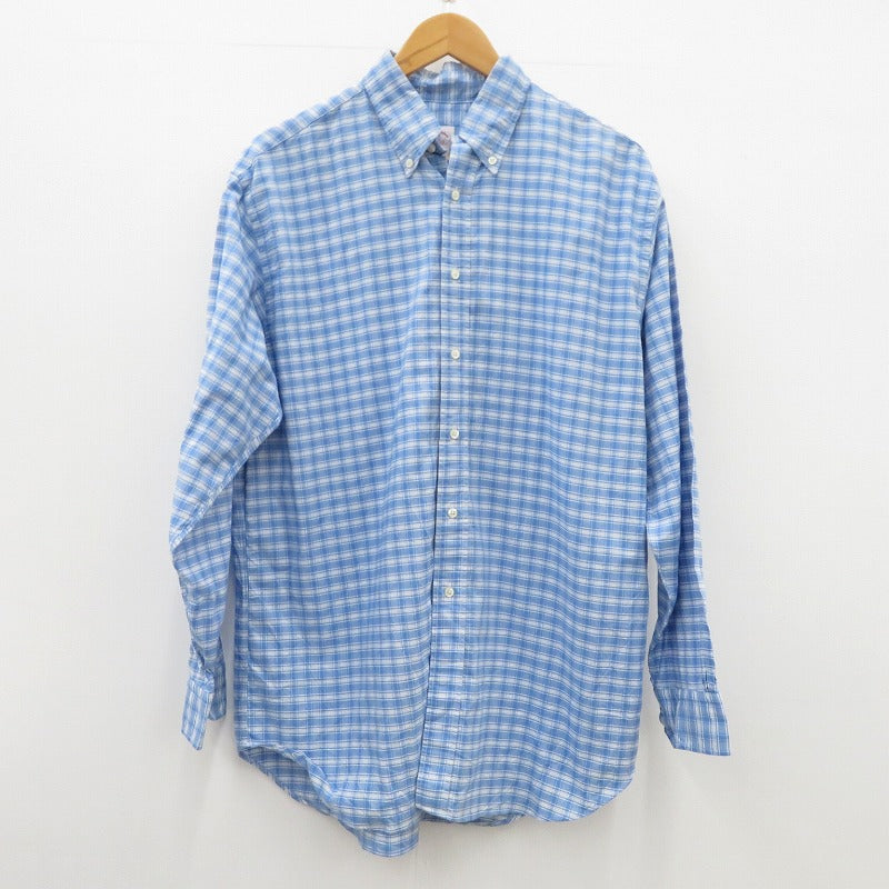 Brooks Brothers | ブルックスブラザーズ USA製 長袖シャツ ブルー サイズ：M【瀬戸大橋店】