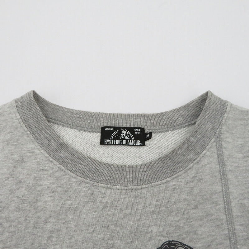 HYSTERIC GLAMOUR | ヒステリックグラマー VIXEN SCRATCH スウェット 02193CS01 グレー サイズ：M【瀬戸大橋店】