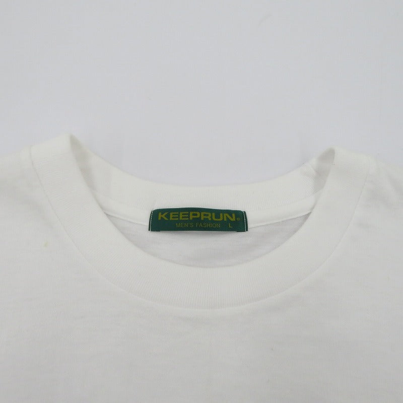 jurassicpark 半袖Ｔシャツ keeprun ホワイト サイズ：L【瀬戸大橋店】