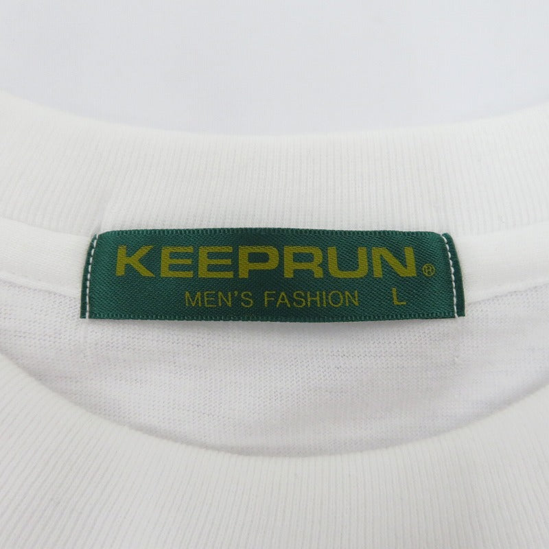 jurassicpark 半袖Ｔシャツ keeprun ホワイト サイズ：L【瀬戸大橋店】