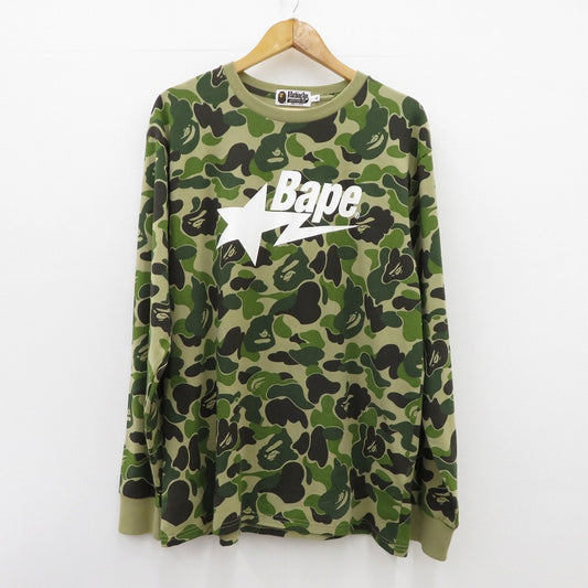 A BATHING APE | アベイシングエイプ ABC CAMO BAPE STA LS TEE 長袖Ｔシャツ グリーン サイズ：XL