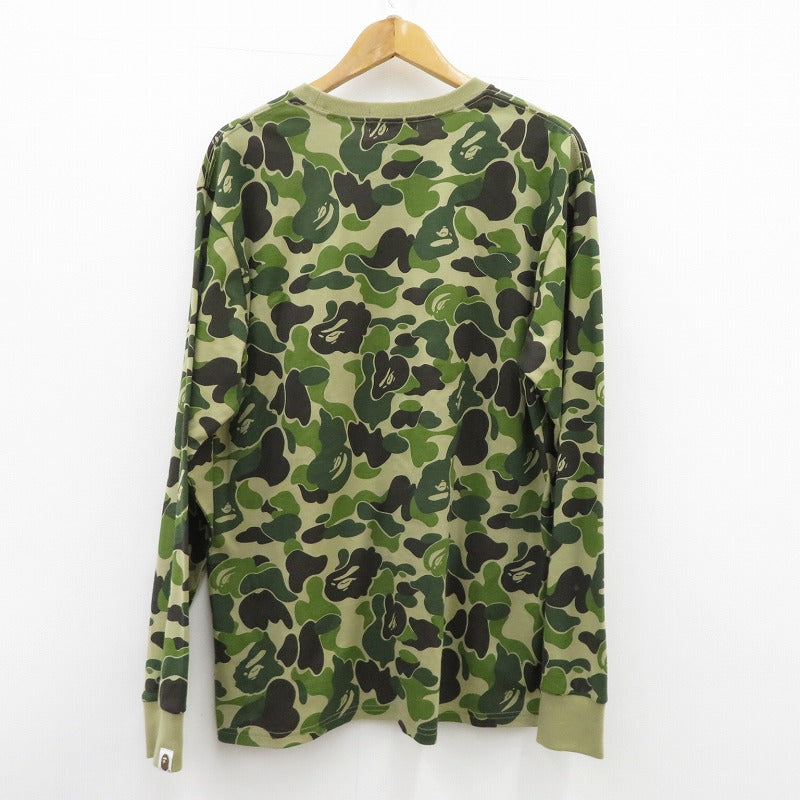 A BATHING APE | アベイシングエイプ ABC CAMO BAPE STA LS TEE 長袖Ｔシャツ グリーン サイズ：XL