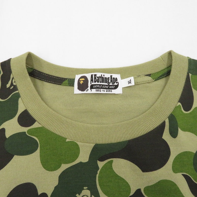 A BATHING APE | アベイシングエイプ ABC CAMO BAPE STA LS TEE 長袖Ｔシャツ グリーン サイズ：XL