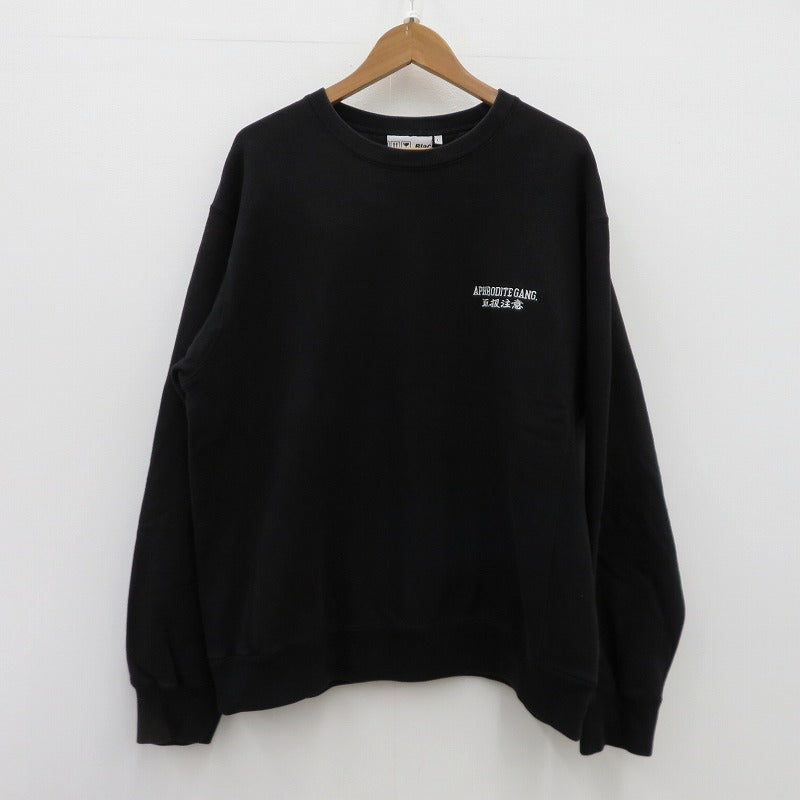 BlackEyePatch | ブラックアイパッチ ×APHRODITE GANG BEPXAGH CREW SWEAT スウェット ブラック サイズ：L