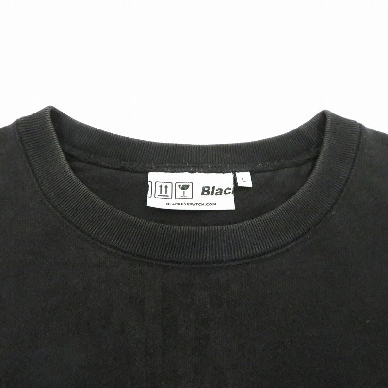 BlackEyePatch | ブラックアイパッチ ×APHRODITE GANG BEPXAGH CREW SWEAT スウェット ブラック サイズ：L
