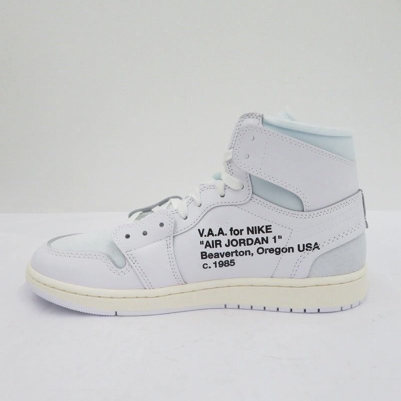 【中古】NIKE | ナイキ ×Virgil Abloh Archive AJ1 RETRO HIGH OG スニーカー AA3834-100 エアジョーダン ホワイト 28.5cm【瀬戸大橋店】
