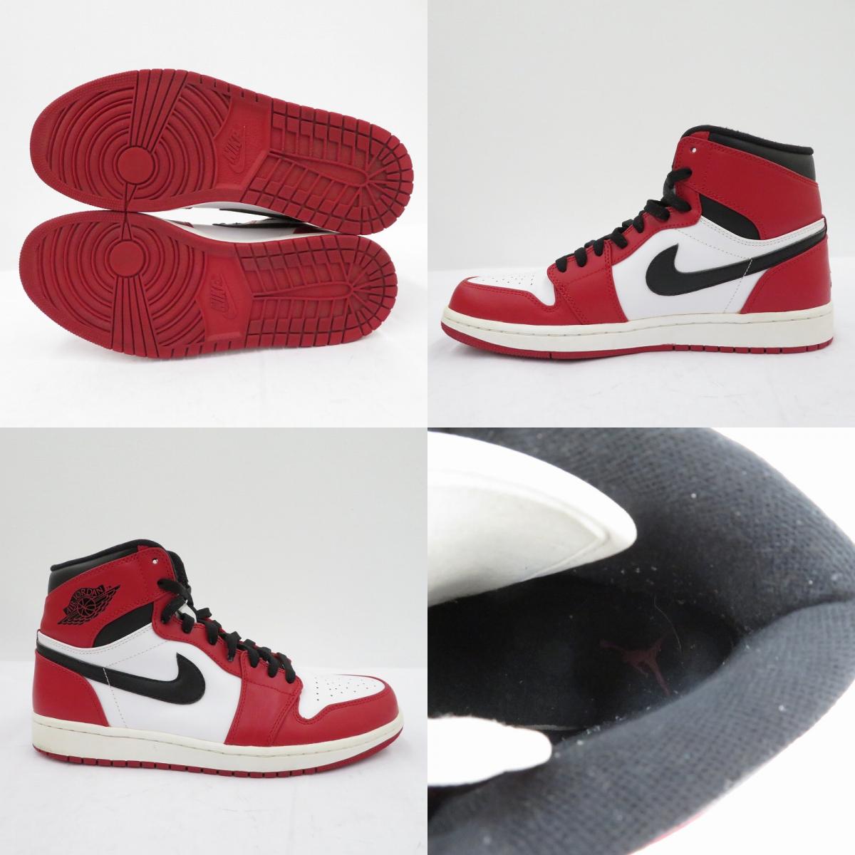 【中古】NIKE | ナイキ AJ1High/Chicago スニーカー 332550-163 エアジョーダン レッド 27.5cm【瀬戸大橋店】