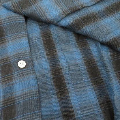 WACKOMARIA | ワコマリア OMBRE CHECK OPEN COLLAR SHIRT S/S 半袖シャツ 26SS-WMS-OC14 ブルー サイズ：XL