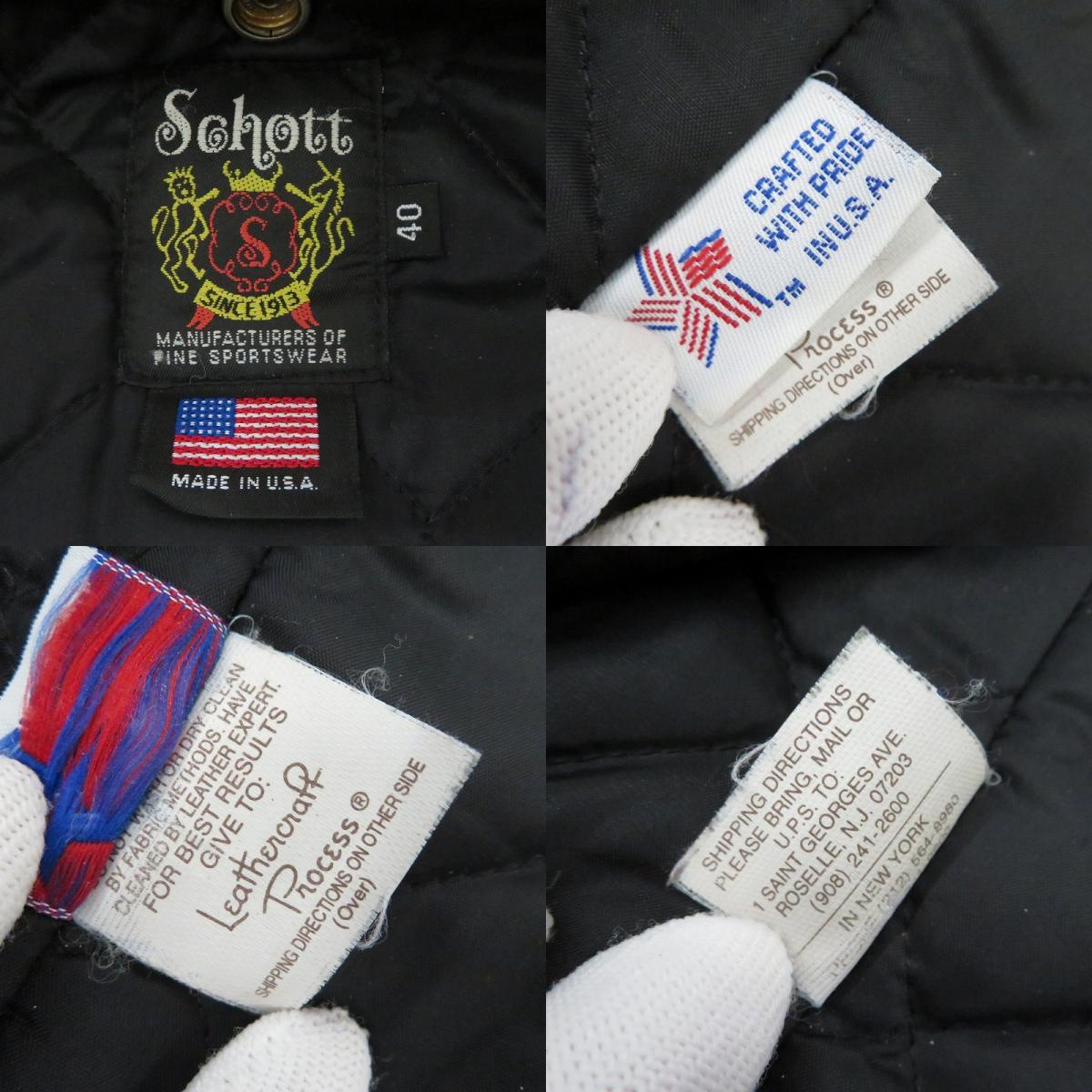 schott | ショット ﾜﾝｽﾀｰﾀﾞﾌﾞﾙﾗｲﾀﾞｰｽｼﾞｬｹｯﾄ ライダースジャケット ブラック サイズ：40