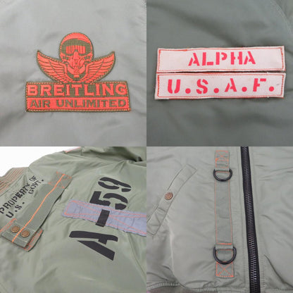 ALPHA | アルファ ×BREITLING N-2B ミリタリーコート フライトジャケット カーキ サイズ：M
