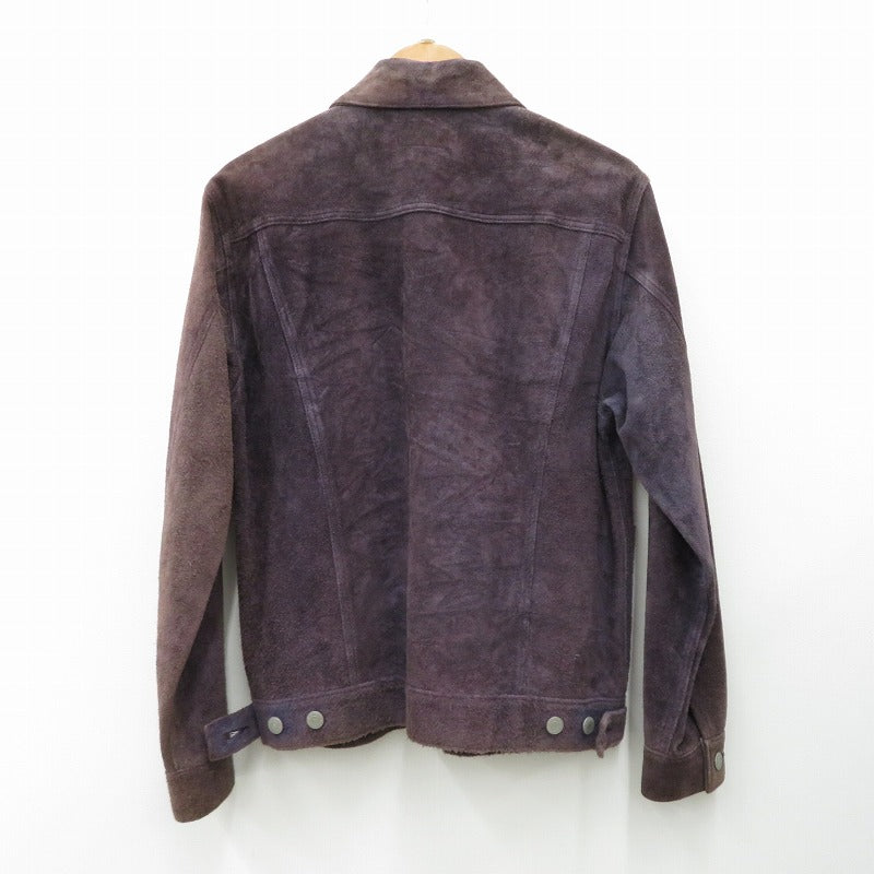 WACKOMARIA | ワコマリア LEATHER TRUCKER JACKET レザー 20SS-WMO-BL01 パープル サイズ：S