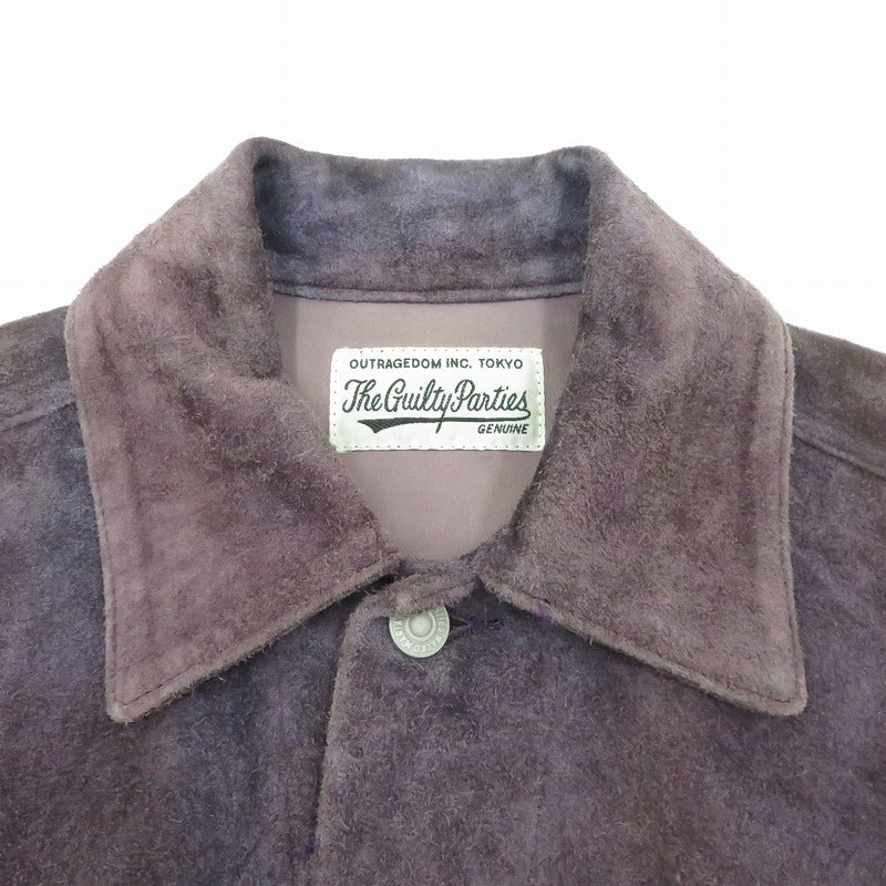 WACKOMARIA | ワコマリア LEATHER TRUCKER JACKET レザー 20SS-WMO-BL01 パープル サイズ：S