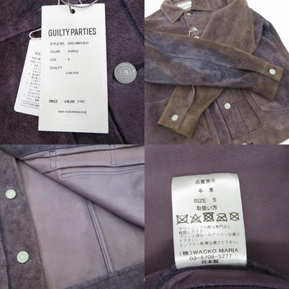 WACKOMARIA | ワコマリア LEATHER TRUCKER JACKET レザー 20SS-WMO-BL01 パープル サイズ：S