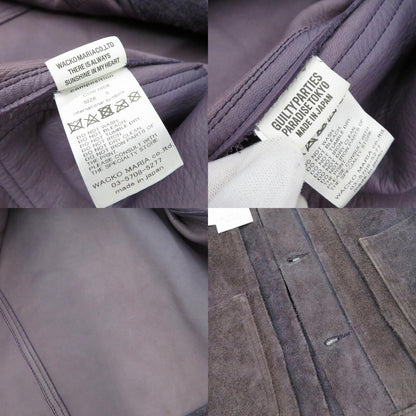 WACKOMARIA | ワコマリア LEATHER TRUCKER JACKET レザー 20SS-WMO-BL01 パープル サイズ：S