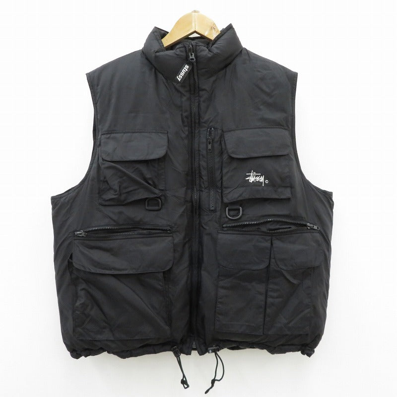 STUSSY | ステューシー REVERSIBLE FISHING DOWN VEST 中綿ベスト ブラック サイズ：M【瀬戸大橋店】