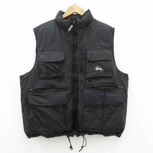 STUSSY | ステューシー REVERSIBLE FISHING DOWN VEST 中綿ベスト ブラック サイズ：M【瀬戸大橋店】