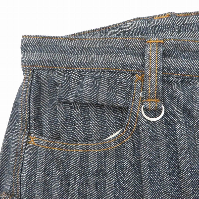児島ジーンズ | コジマジーンズ Herringbong Cargo Pants カーゴパンツ nb1127h ブルー サイズ：34【瀬戸大橋店】