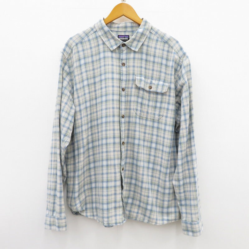 patagonia | パタゴニア ﾗｲﾄｳｪｲﾄ ﾌｨﾖﾙﾄﾞ ﾌﾗﾝﾈﾙｼｬﾂ 長袖シャツ 42410 ブルー サイズ：XL【瀬戸大橋店】