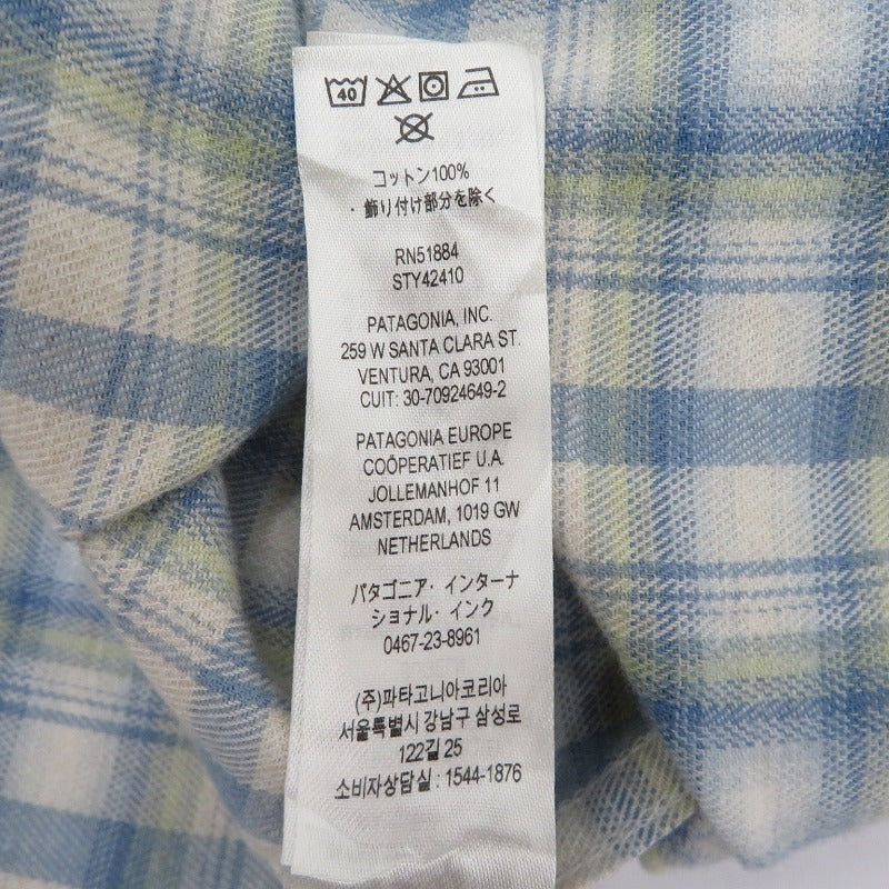 patagonia | パタゴニア ﾗｲﾄｳｪｲﾄ ﾌｨﾖﾙﾄﾞ ﾌﾗﾝﾈﾙｼｬﾂ 長袖シャツ 42410 ブルー サイズ：XL【瀬戸大橋店】