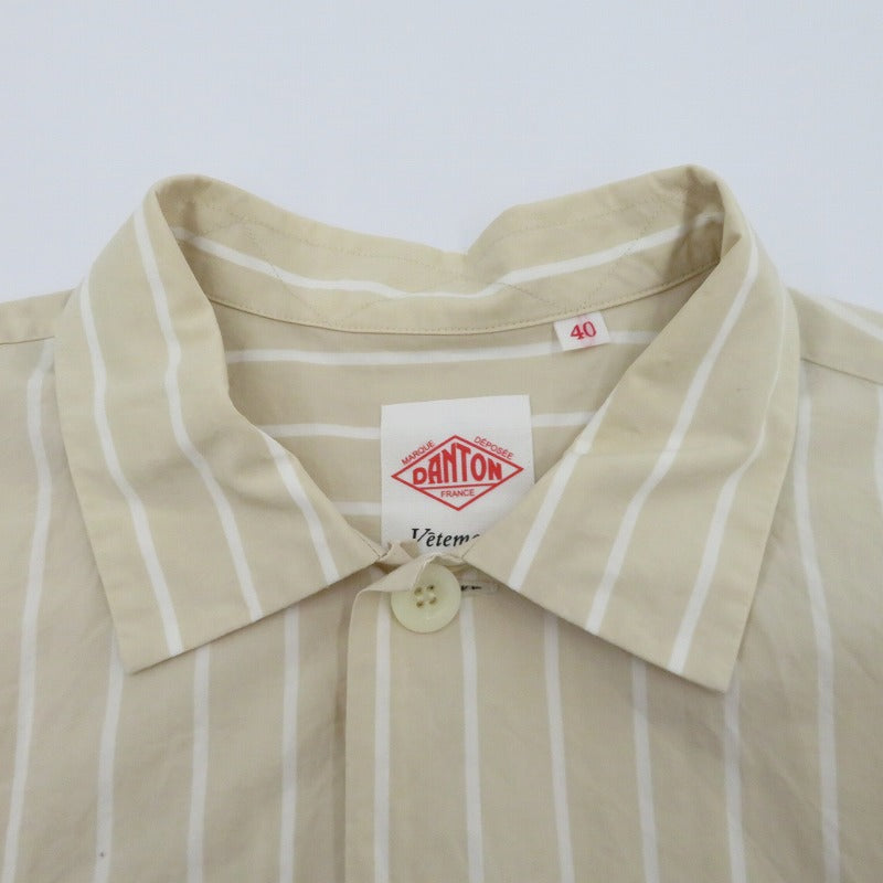 Danton | ダントン 半袖シャツ JD-3609 ベージュ サイズ：40【瀬戸大橋店】