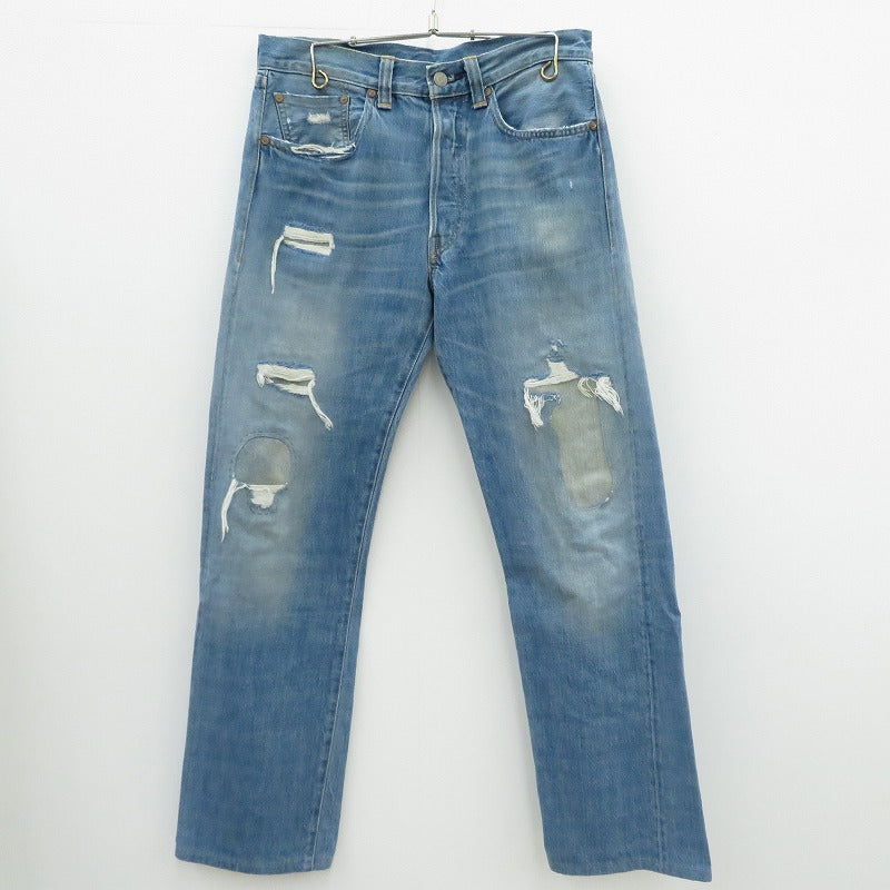 Levi's VintageClothing | リーバイスヴィンテージクロージング 501xxブルパンチャーフィニッシュ/リペアデニム デニムパンツ 47501-0051 ブルー【瀬戸大橋店】