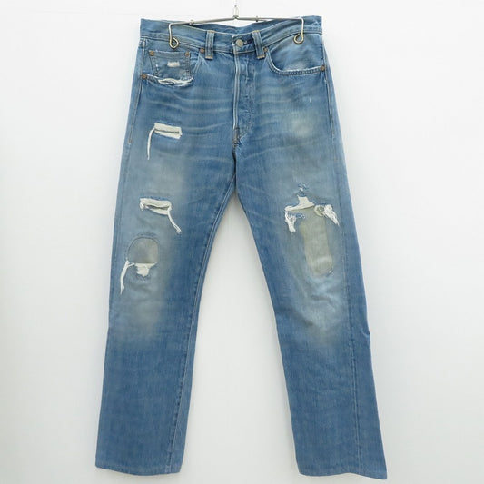 Levi's VintageClothing | リーバイスヴィンテージクロージング 501xxブルパンチャーフィニッシュ/リペアデニム デニムパンツ 47501-0051 ブルー【瀬戸大橋店】