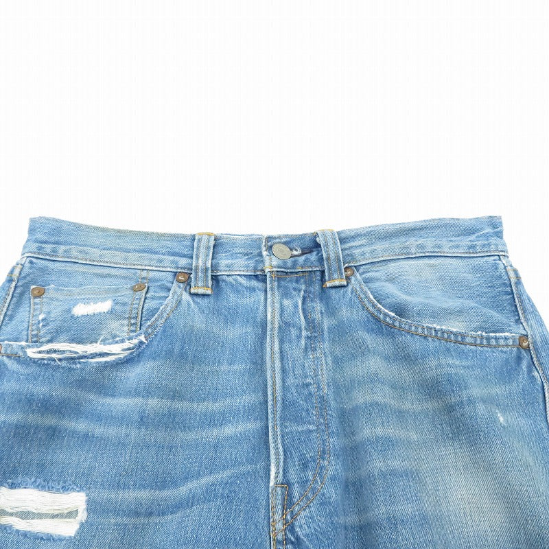 Levi's VintageClothing | リーバイスヴィンテージクロージング 501xxブルパンチャーフィニッシュ/リペアデニム デニムパンツ 47501-0051 ブルー【瀬戸大橋店】