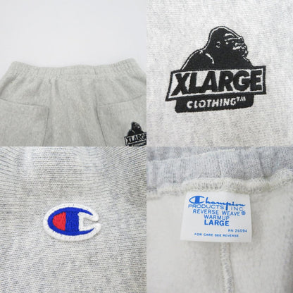 X-LARGE | エクストララージ Champion REVERSE WEAVE WIDE SWEAT PANTS パンツ C8-C209 グレー サイズ：L【瀬戸大橋店】