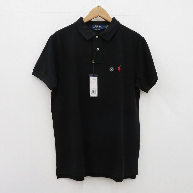 【中古】POLO RALPH LAUREN | ポロ・ラルフローレン ｱｲｺﾆｯｸﾒｯｼｭﾎﾟﾛｼｬﾂ ポロシャツ MNPOKNI1N820344 ブラック サイズ：M【瀬戸大橋店】