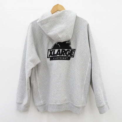 【中古】X-LARGE | エクストララージ Champion REVERSE WEAVE ZIP UP HOODED SWEATSHIRT パーカー C8-C117 グレー サイズ：L【瀬戸大橋店】