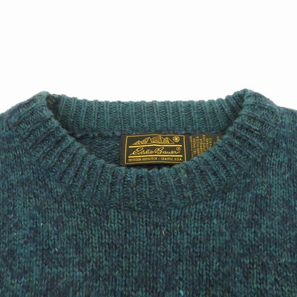 【中古】Eddie Bauer | エディー・バウアー USA製/黒タグウールセーター セーター グリーン サイズ：L【瀬戸大橋店】
