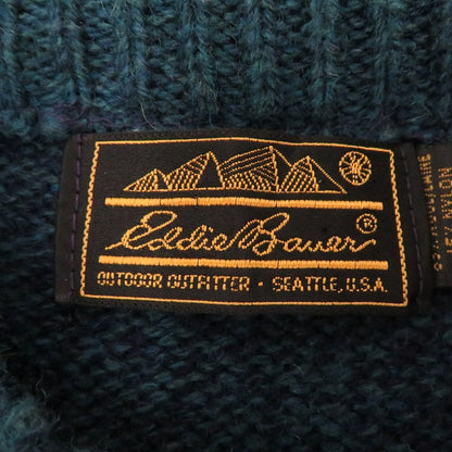 【中古】Eddie Bauer | エディー・バウアー USA製/黒タグウールセーター セーター グリーン サイズ：L【瀬戸大橋店】