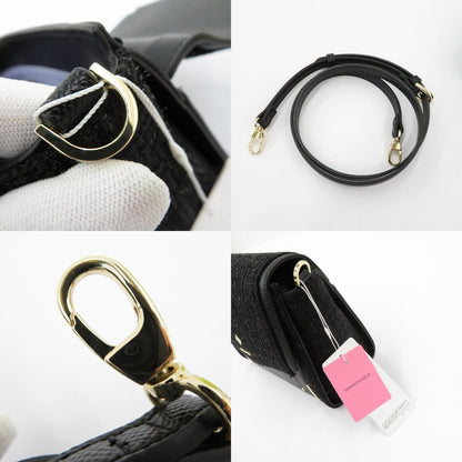 【中古】Samantha Vega | サマンサベガ ツイードダイヤカットショルダーバッグ ショルダーバッグ ブラック【瀬戸大橋店】