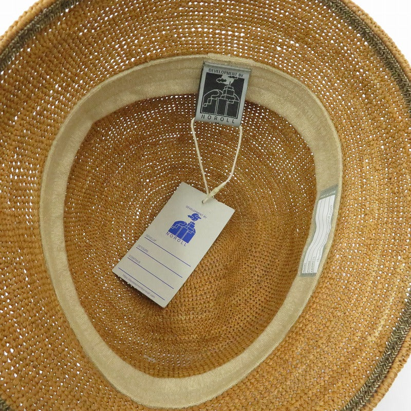 【中古】NOROLL | ノーロール DETOURS RAFFIA HAT ハット ベージュ【瀬戸大橋店】