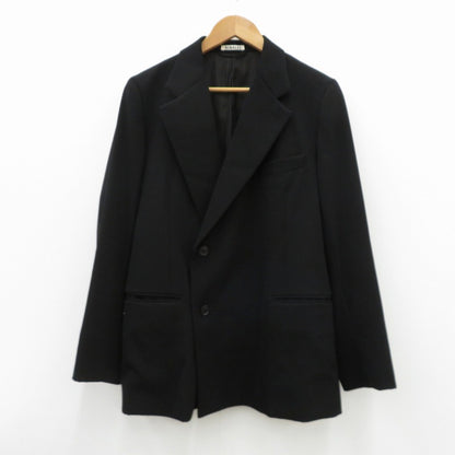 【中古】AURALEE | オーラリー WOOL MAX GABARDINE DOUBLE-BREASTED JACKET テーラードジャケット A20AJ01MG ブラック サイズ：3【瀬戸大橋店】