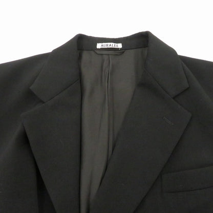 【中古】AURALEE | オーラリー WOOL MAX GABARDINE DOUBLE-BREASTED JACKET テーラードジャケット A20AJ01MG ブラック サイズ：3【瀬戸大橋店】