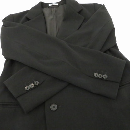 【中古】AURALEE | オーラリー WOOL MAX GABARDINE DOUBLE-BREASTED JACKET テーラードジャケット A20AJ01MG ブラック サイズ：3【瀬戸大橋店】