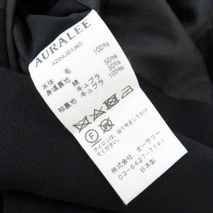 【中古】AURALEE | オーラリー WOOL MAX GABARDINE DOUBLE-BREASTED JACKET テーラードジャケット A20AJ01MG ブラック サイズ：3【瀬戸大橋店】