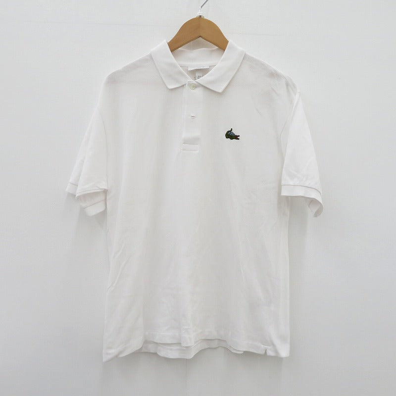 【中古】LACOSTE | ラコステ ×ｺﾞｼﾞﾗ ポロシャツ ホワイト サイズ：XL【瀬戸大橋店】
