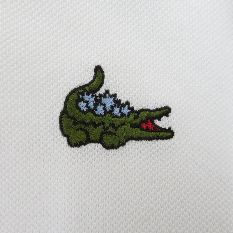 【中古】LACOSTE | ラコステ ×ｺﾞｼﾞﾗ ポロシャツ ホワイト サイズ：XL【瀬戸大橋店】