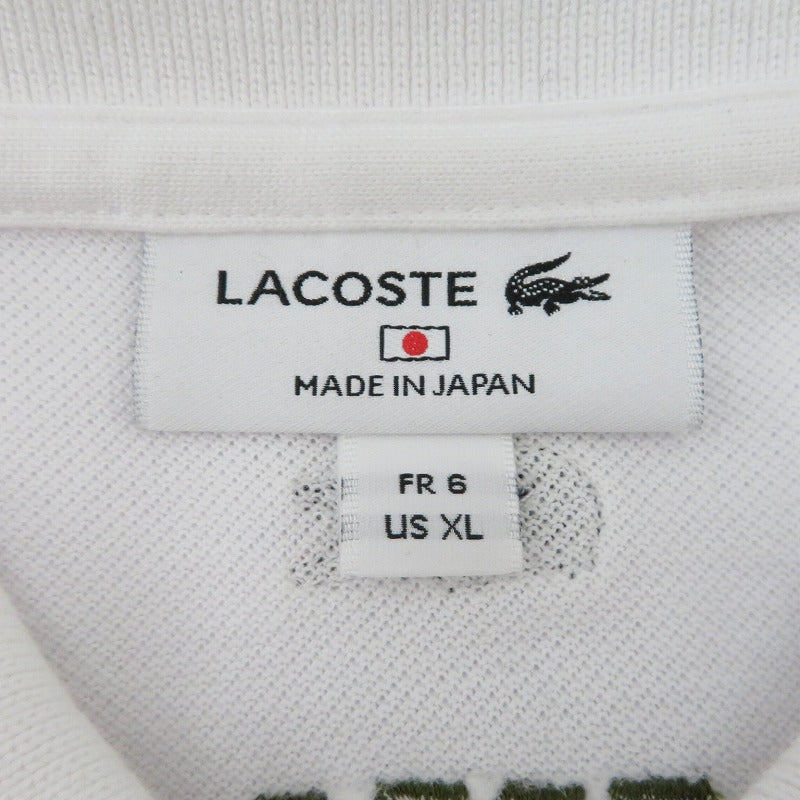 【中古】LACOSTE | ラコステ ×ｺﾞｼﾞﾗ ポロシャツ ホワイト サイズ：XL【瀬戸大橋店】