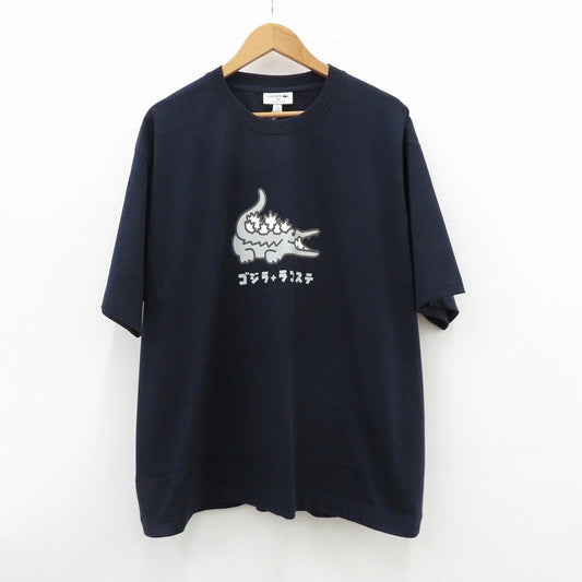【中古】LACOSTE | ラコステ ×ｺﾞｼﾞﾗ 半袖Ｔシャツ ネイビー サイズ：XL【瀬戸大橋店】