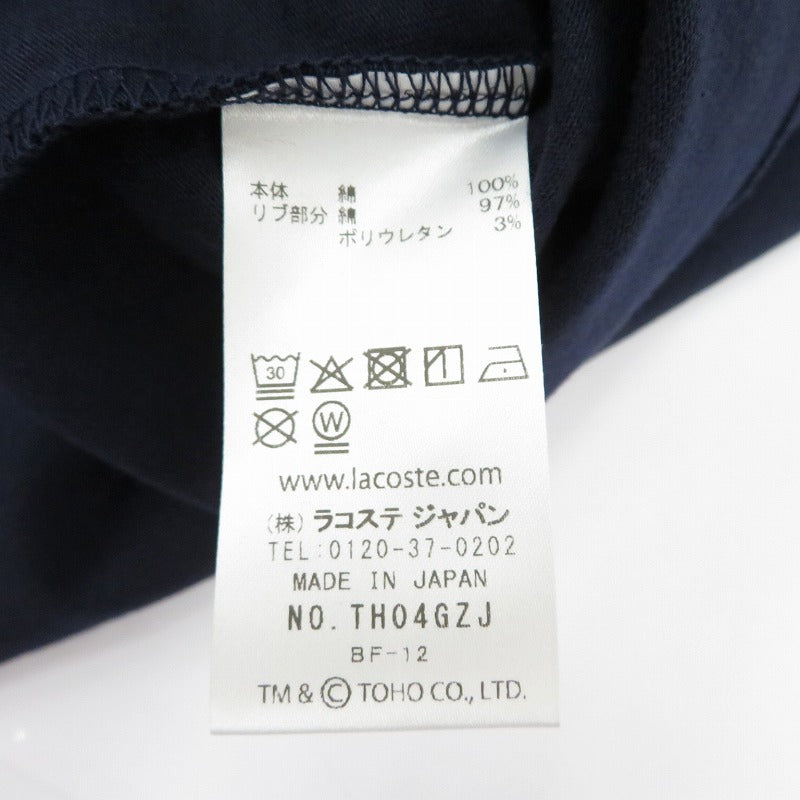 【中古】LACOSTE | ラコステ ×ｺﾞｼﾞﾗ 半袖Ｔシャツ ネイビー サイズ：XL【瀬戸大橋店】