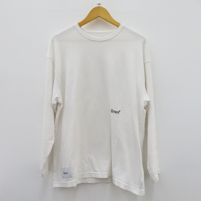 【中古】W)TAPS | ダブルタップス Lim / LS / Cotton 長袖Ｔシャツ 251ATDT-CSM12 ホワイト サイズ：2【瀬戸大橋店】