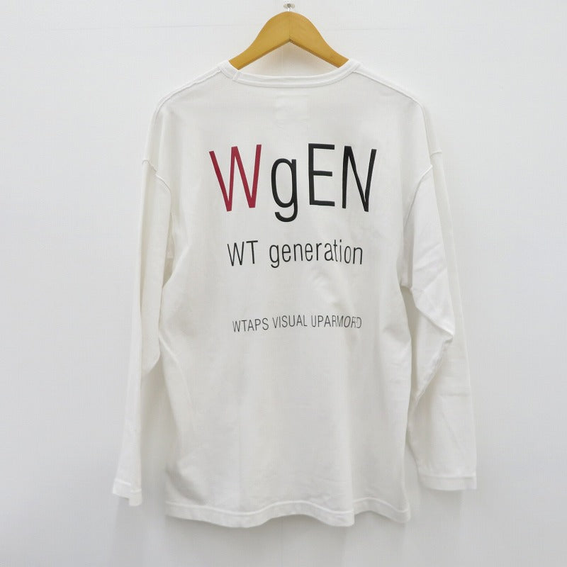 【中古】W)TAPS | ダブルタップス Lim / LS / Cotton 長袖Ｔシャツ 251ATDT-CSM12 ホワイト サイズ：2【瀬戸大橋店】
