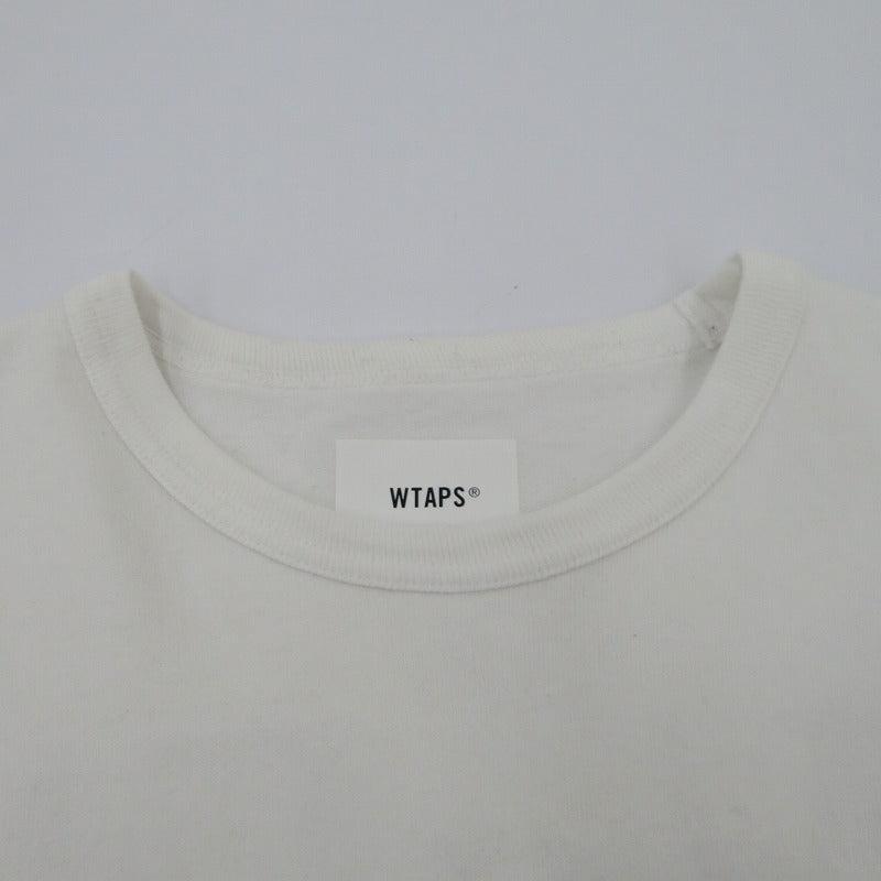 【中古】W)TAPS | ダブルタップス Lim / LS / Cotton 長袖Ｔシャツ 251ATDT-CSM12 ホワイト サイズ：2【瀬戸大橋店】