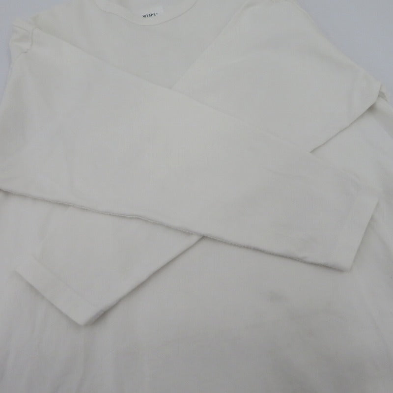 【中古】W)TAPS | ダブルタップス Lim / LS / Cotton 長袖Ｔシャツ 251ATDT-CSM12 ホワイト サイズ：2【瀬戸大橋店】