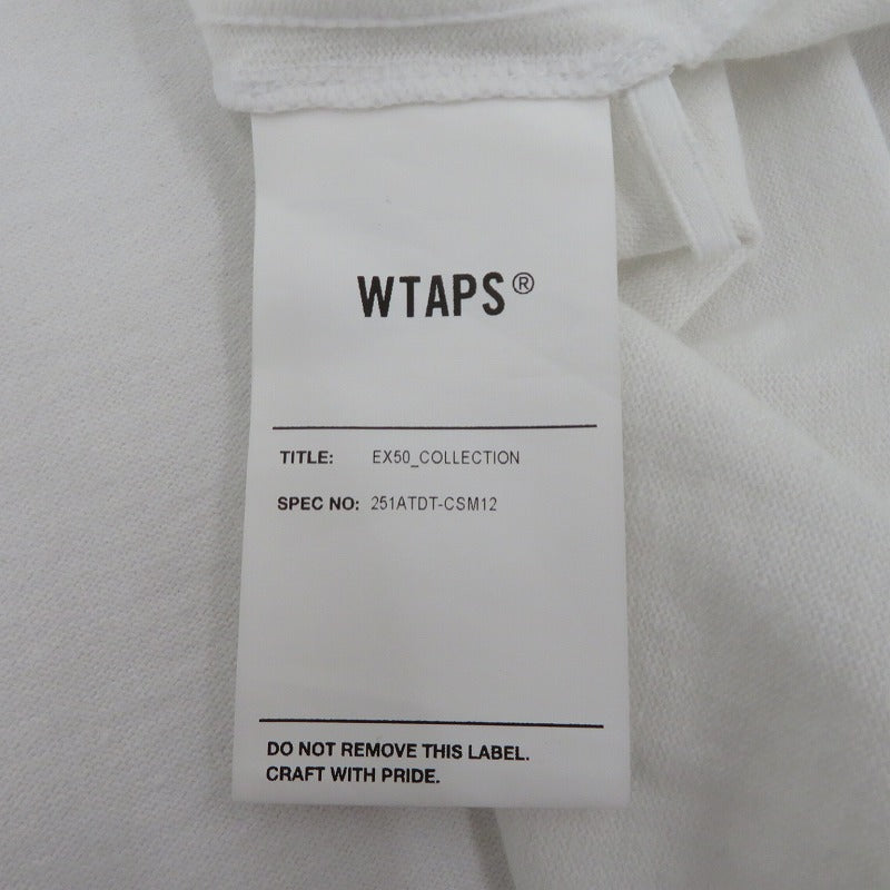 【中古】W)TAPS | ダブルタップス Lim / LS / Cotton 長袖Ｔシャツ 251ATDT-CSM12 ホワイト サイズ：2【瀬戸大橋店】