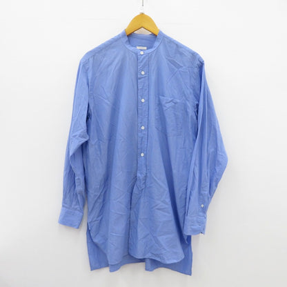 【中古】COMOLI | コモリ BAND COLLAR SHIRT 長袖シャツ T01-02002 ブルー サイズ：2【瀬戸大橋店】